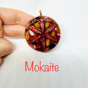 Mokaite - seed of life symbol - shiny diamond effect - helps you complete your projects