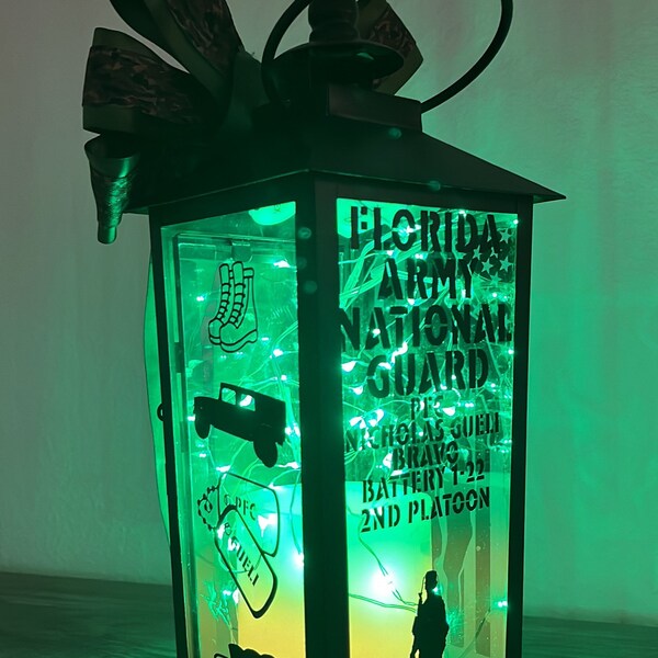 Army Lantern Decal Etsy