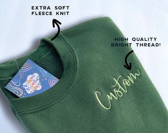 Custom Embroidered Sweatshirt, Pullover, Personalized Crewneck, Embroidery, Personalized Gift , Personalized Sweatshirt , Matching Crewneck
