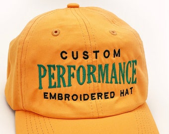 Custom Embroidered Hat , Personalized Performance Cap , Tennis Golf Cap , Workout Fitness , Athletic Gift , Custom Logo Athlete Baseball Hat