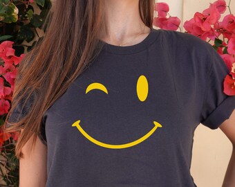 yellow winky face shorts