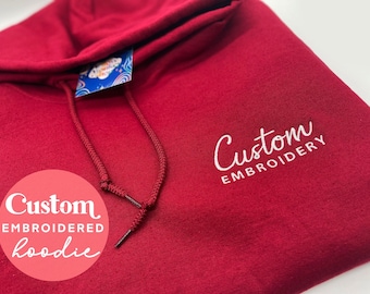 Embroidered Custom Unisex Hoodie Custom Pullover Hoodie