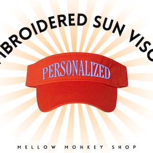 Embroidered Custom Sun visor , Personalized sun visor , Custom tennis visor , Visor for pickleball and golf , Custom Logo visor