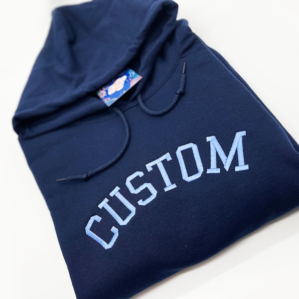 Custom Embroidery Hoodie Etsy