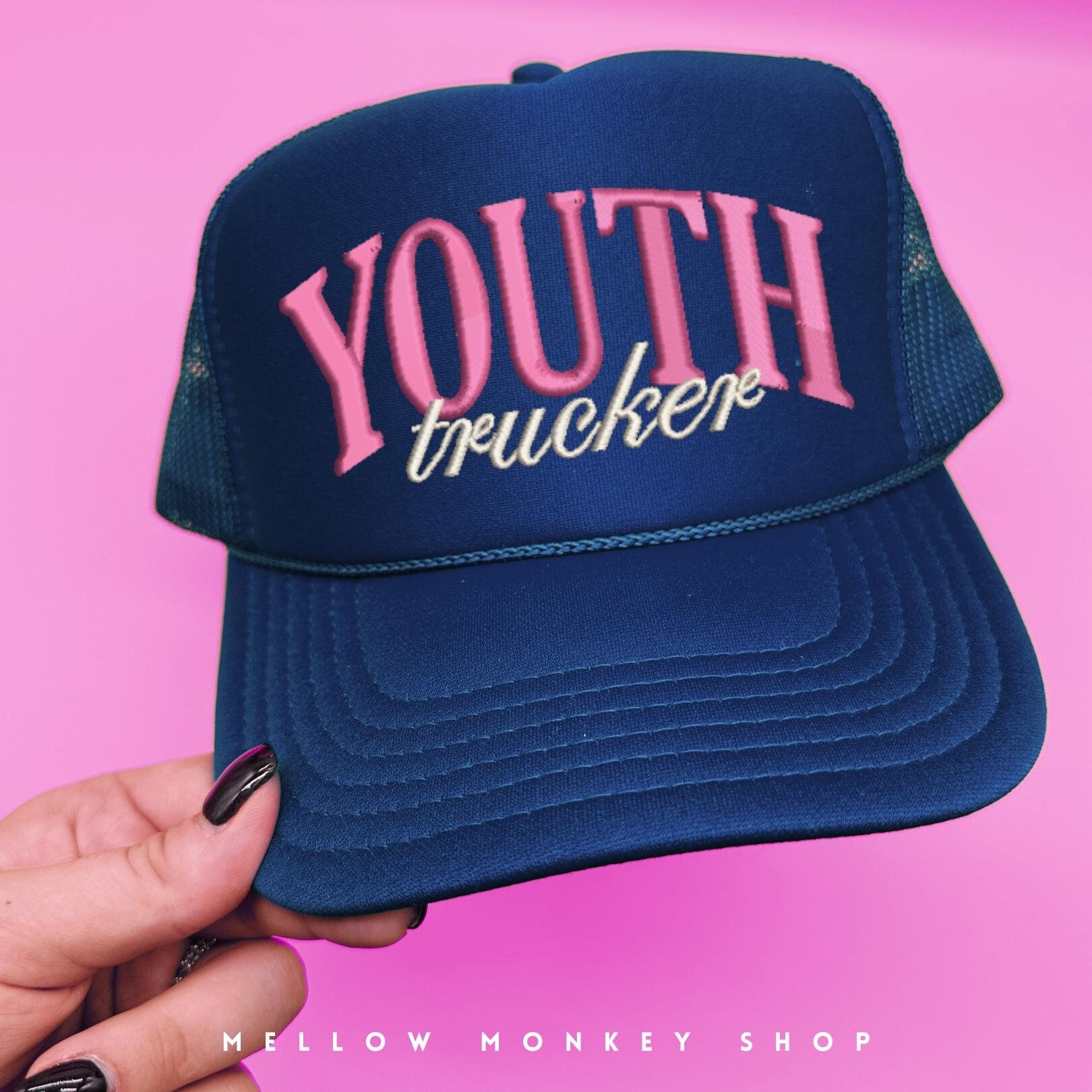 Casquette trucker personnalisée pour enfant , Casquette personnalisée en résille pour jeune , Casquette brodée enfant pour événements scolaires et familiaux de sport , Produits dérivés pour petites entreprises