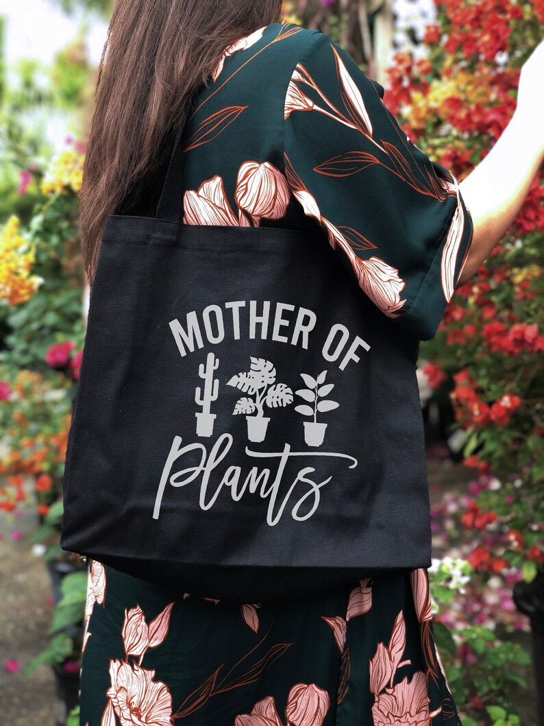 Mother of Plants Canvas Tote Tote Bag Plant Lover Tote Bag Etsy