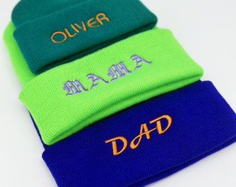 Custom Embroidered Beanie , Personalized Cuffed Beanie Cap , Custom Logo Small Business Merch Design your own , Winter Hat , Skull Cap