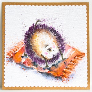 Carte d'acquerello dipinte a mano Joga Hedgehog Esercizio Compleanno Pittura Immagini Colorato Brillantemente originale Regalo d'arte Illustrazioni Per lui