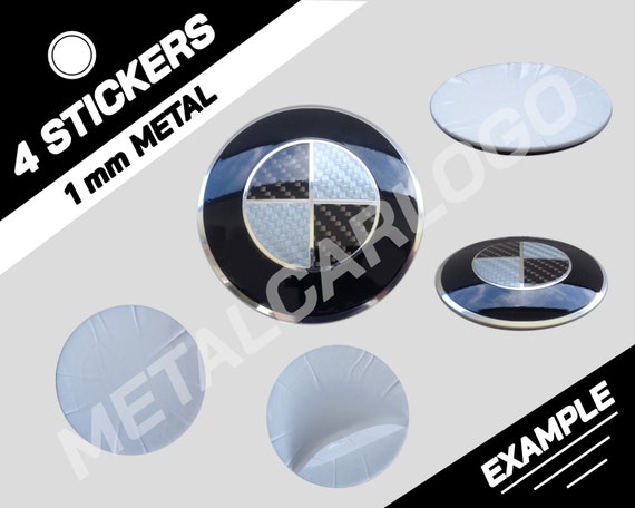 METAL STICKERS WHEELS CENTER CAPS BRAID 40mm to 120mm type a 4pcs