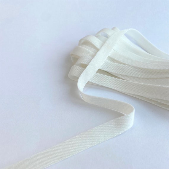 10mm Soft Off-White Lingerie elastic #6106, bra strap elastic, 3/8 wide  elastic