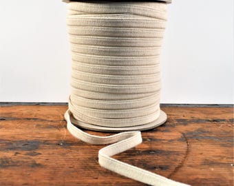 11mm wide Soft Organic Cotton Elastic - Ecru