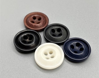 10 pcs 15mm Corozo 'Oxford' suit buttons, sustainable 24L buttons