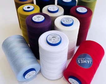 Sustainable Fine Tencel overlocking eco sewing thread, ecological, bio cellulose thread, for hand sewing, serger, 5000m sewing thread cones