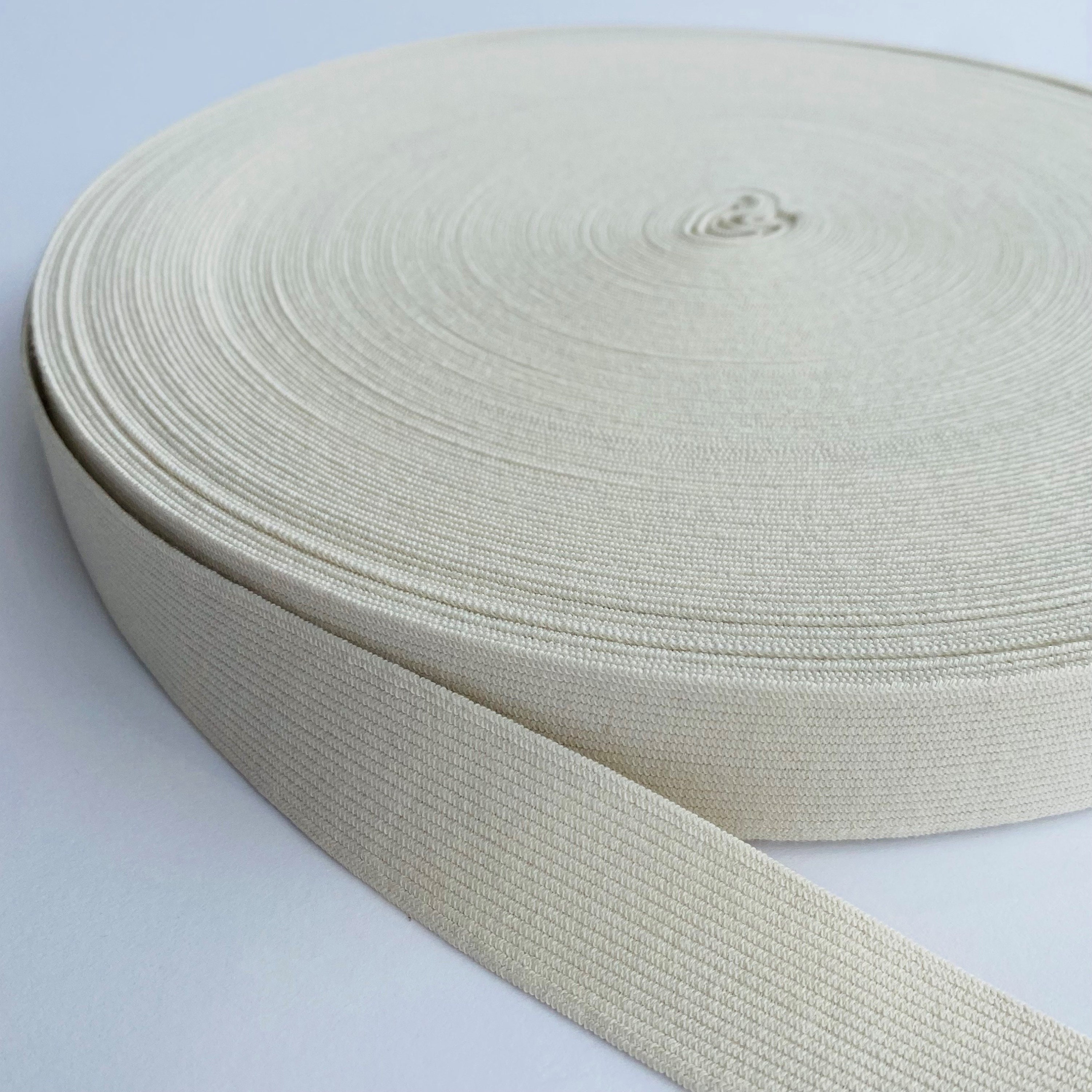 28mm Ecru Organic Cotton elastic