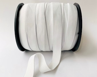 Elástico plano reciclado ECO blanco de 25 mm