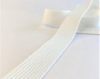 Cordón plano trenzado de Tencel de 5 m de largo y 20 mm de ancho. Cordón plano para pijama, ecológico, sostenible y biodegradable.