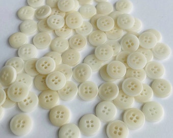 10pcs of 10mm 'Henley' Corozo 4 hole shirt buttons 16 ligne