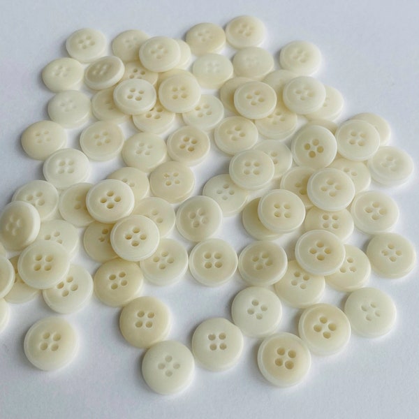 10pcs of 10mm 'Henley' Corozo 4 hole shirt buttons 16 ligne