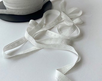 10 mm ECO Picot - 5 metros de ribete de encaje de lencería Bio Elastic Picot #6207