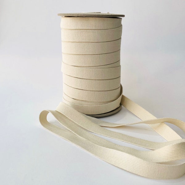 18mm Ecru Organic elastic