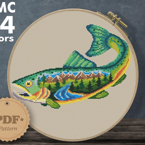 Tropical Fish Cross Stitch Pattern Etsy
