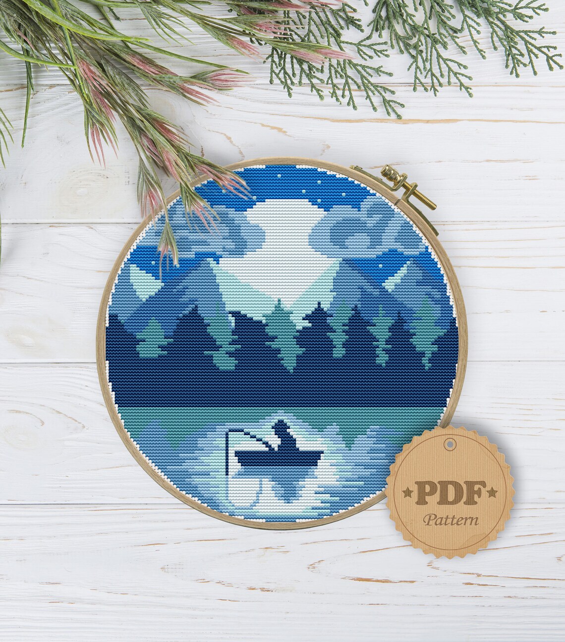 Fishing Cross Stitch Pattern Modern Cross Stitch Pattern PDF Etsy