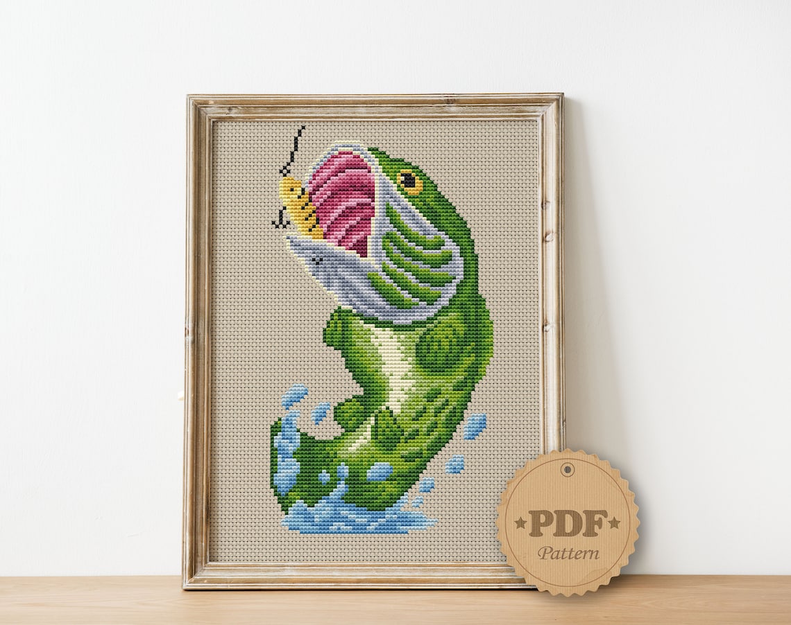 Fish Cross Stitch Pattern Modern Cross Stitch Pattern PDF Etsy