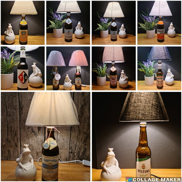 Deine Wunsch-BeerBottle Bierflasche BottleLamp 0,5 l - Handmade UNIKAT Upcycling