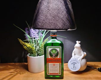 Jägermeister Bottle Lamp, 0.7 l - Handmade Unique Upcycled Item