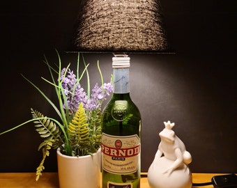 Pernod Bottle Lamp 0,7 l - Flaschenlampe - Handmade UNIKAT