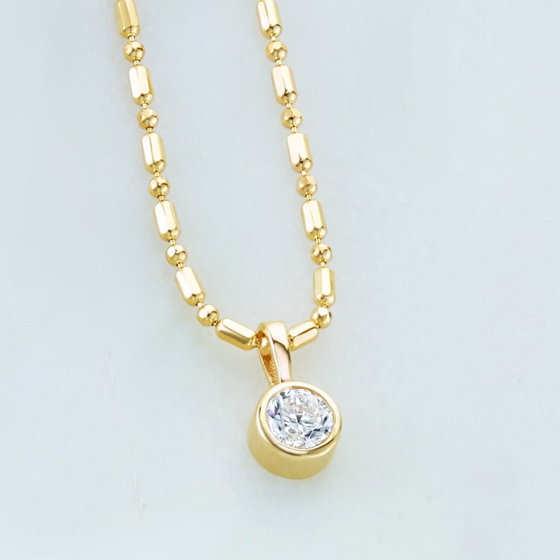 14kw Round Bezel 4.8mm Pendant Setting 14kw Round Bezel 4.8mm Pendant Setting