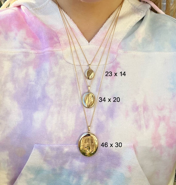 White gold sale oval locket necklace