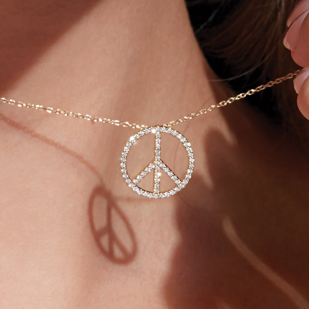 Diamond Peace Sign - Etsy