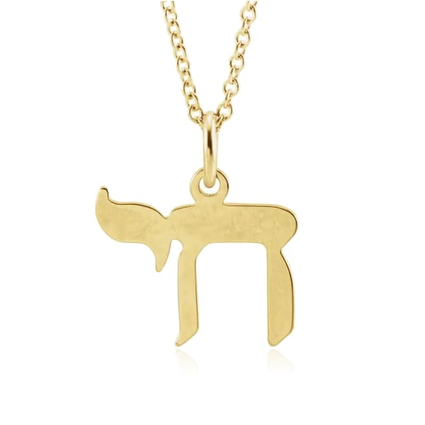 10K Solid WG Diamond Pendant In 14K Chai