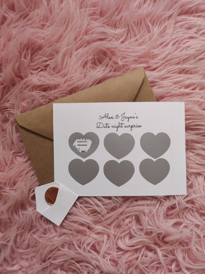 Personalised Date Night Scratch Cards Valentines Day Etsy UK