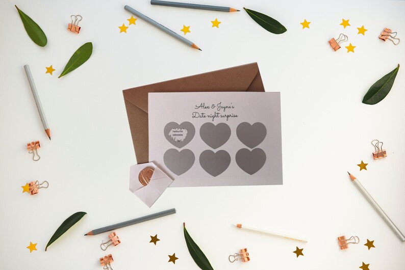 Personalised Date Night Scratch Cards Valentines Day Etsy UK