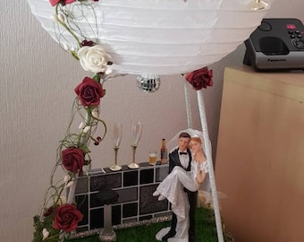 Geldgeschenk Hochzeit Heißluftballonlampe