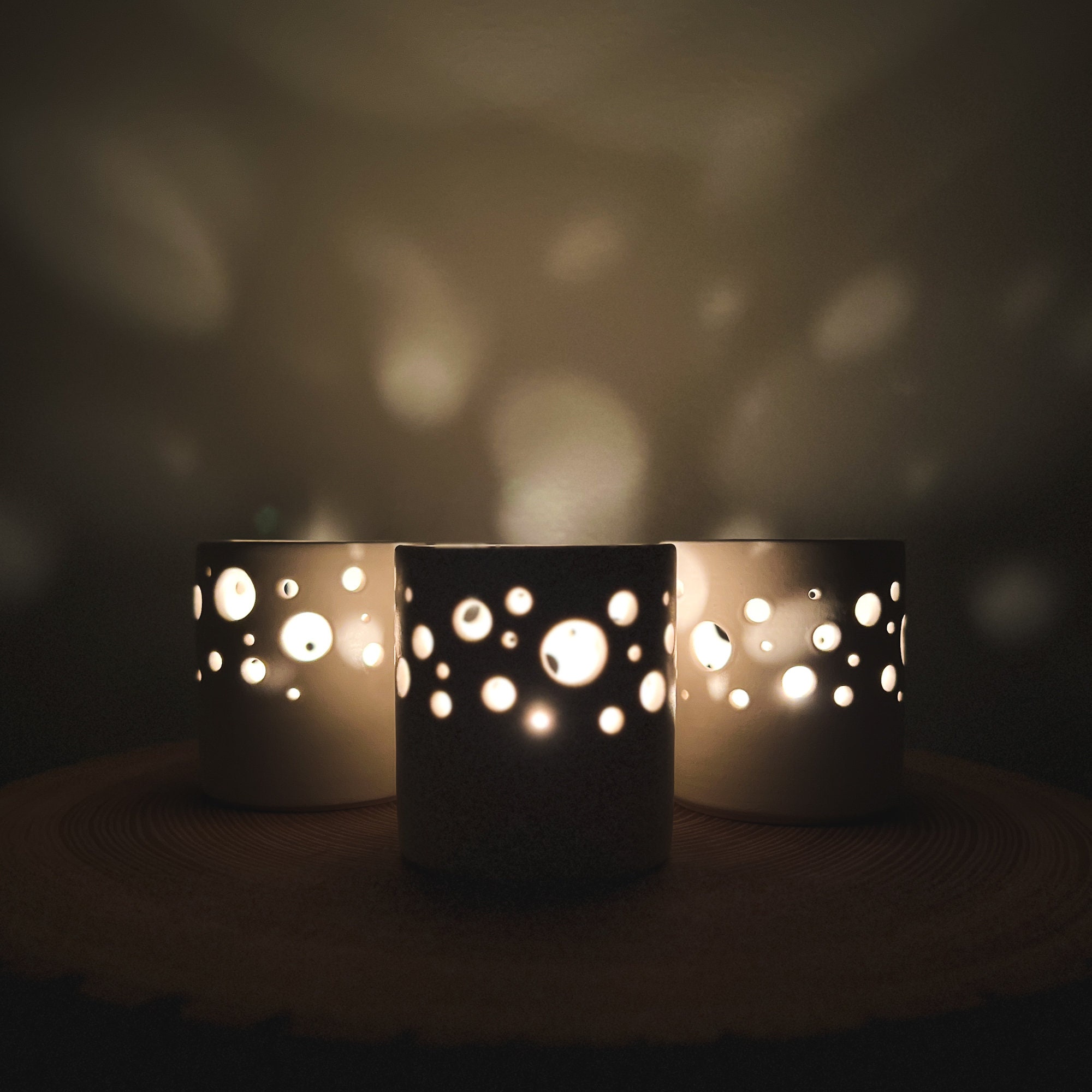 Candle holder clearance with holes