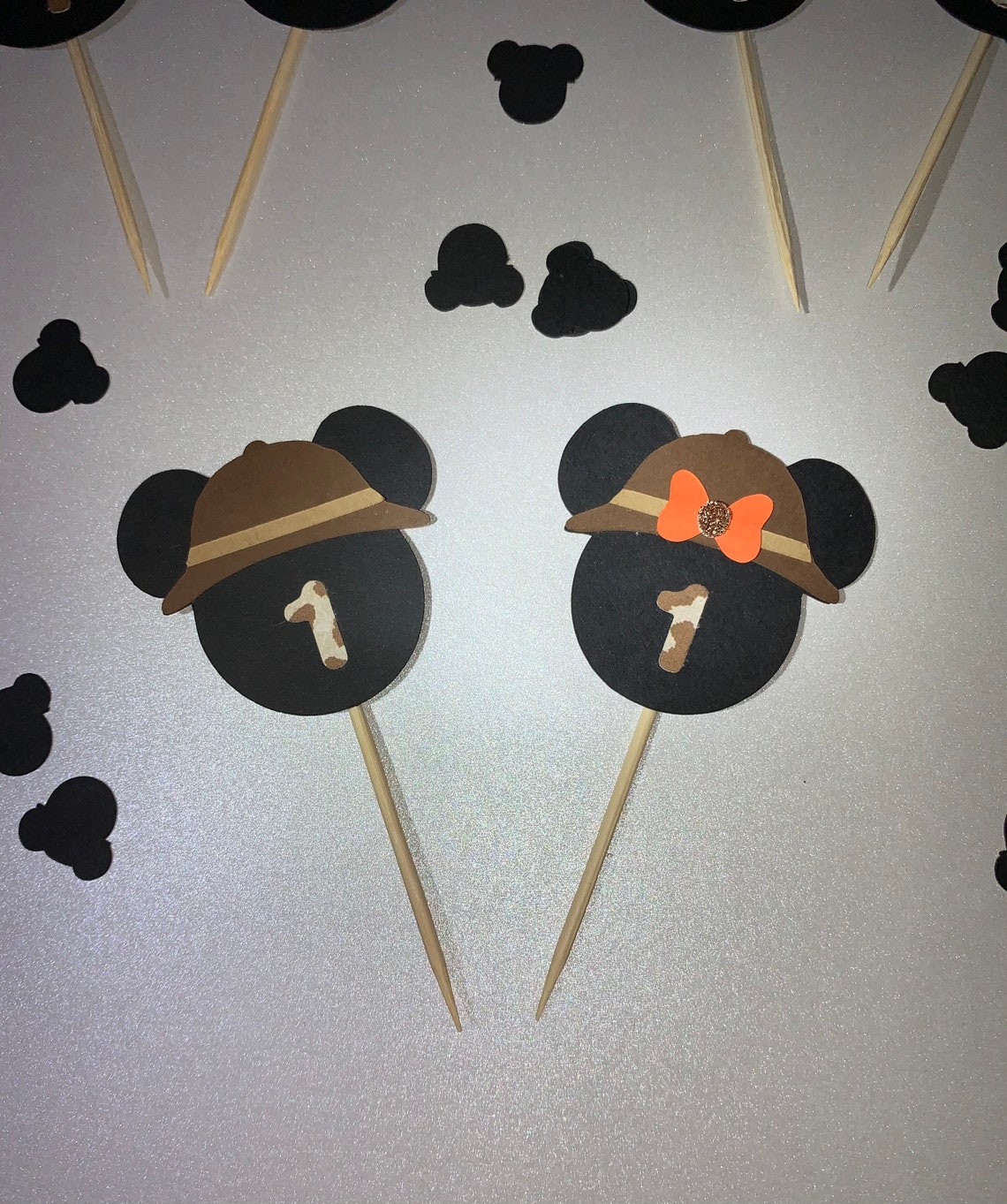 safari minnie cupcake toppers