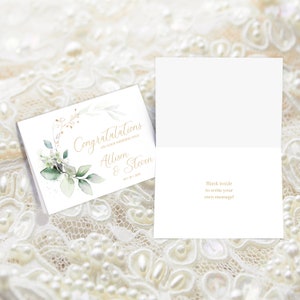 CONGRATULATIONS Wedding Card, Personalized Wedding Day Card, Congrats, Greenery Wedding Day Card