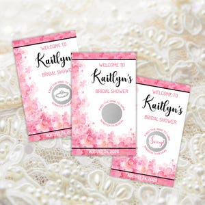 JEU DE DOUCHE Nuptiale, jeu à gratter, cartes à gratter, personnalisé, jeu de douche