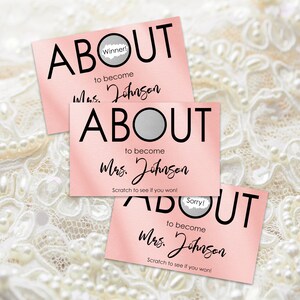 JEU DE DOUCHE Nuptiale, jeu à gratter, cartes à gratter, personnalisé, jeu de douche