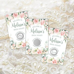 JEU DE DOUCHE Nuptiale, jeu à gratter, cartes à gratter, personnalisé, jeu de douche