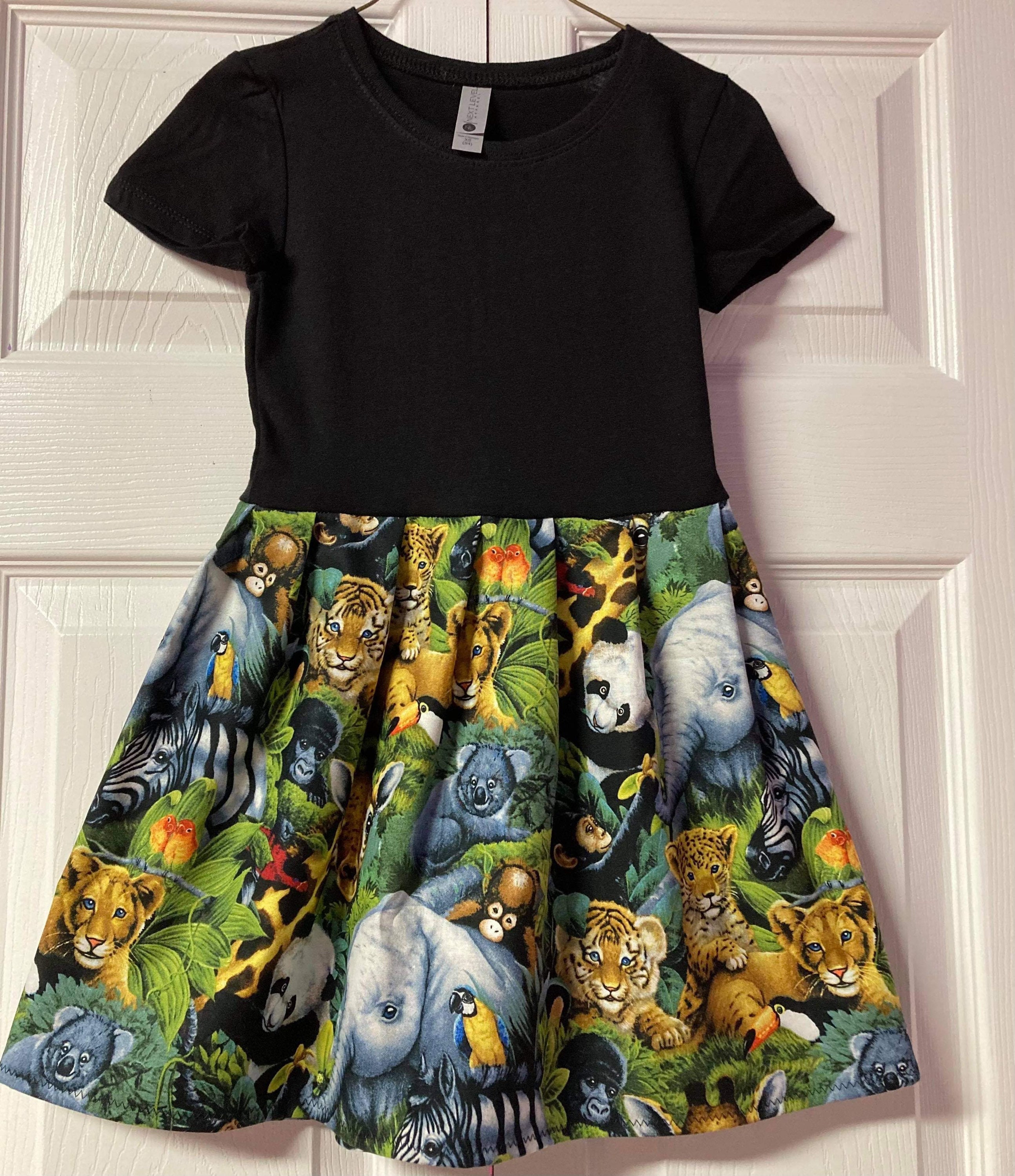 Jungle Animal Dress Etsy