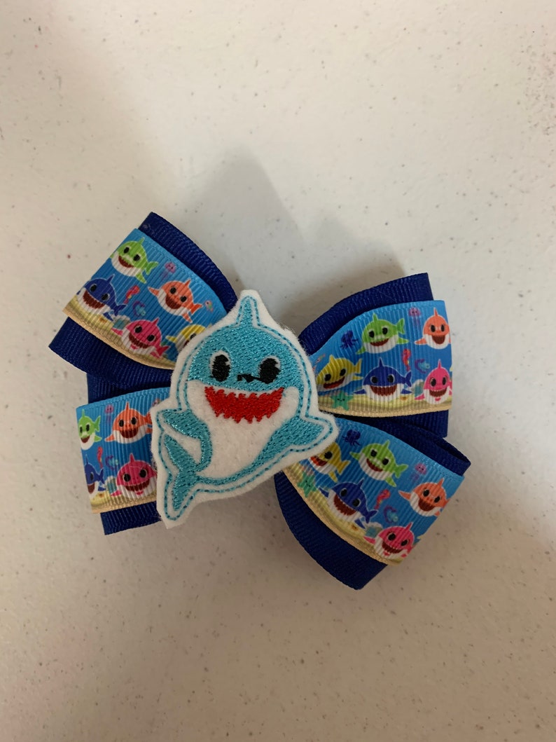 Baby Shark Bow | Etsy