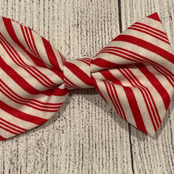 Red Stripe Bow Tie