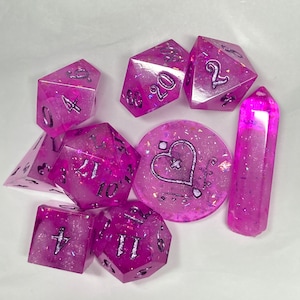 Juego de dados Rosa de 8 piezas