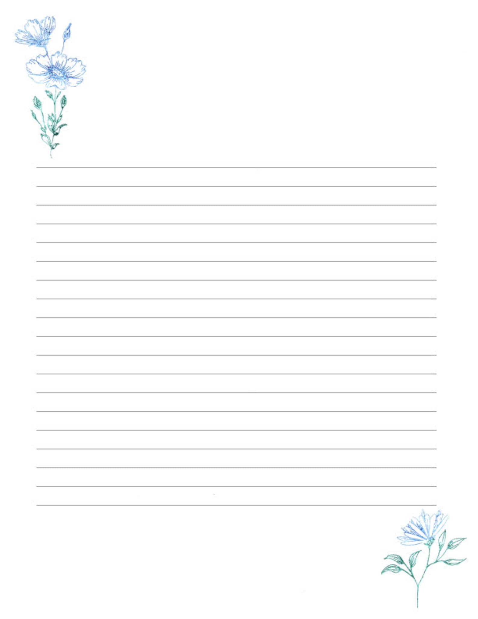 Printable Digital Writing Paper/ A4 8.5x11 / Lined and Etsy Canada