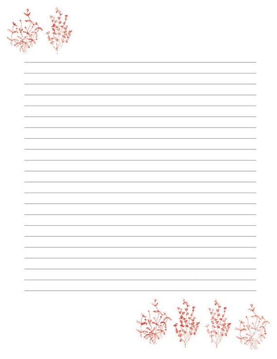 printable writing paper a4 8 5x11 lined unlined digital etsy ireland