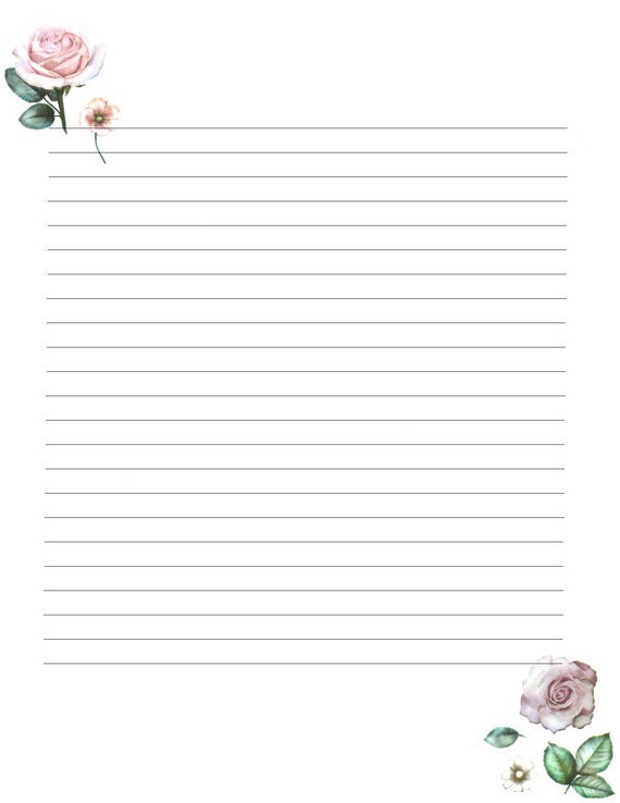 printable digital writing paper a4 8 5x11 lined and etsy